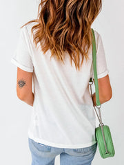 Graphic Round Neck Short Sleeve T-Shirt