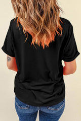 Graphic Round Neck Short Sleeve T-Shirt