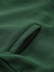 Half Zip Stand Collar Exposed Seam Solid Color Casual Sweatshirt