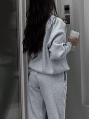 Half Zip Sweatshirt and Pants Set