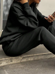 Half Zip Sweatshirt and Pants Set