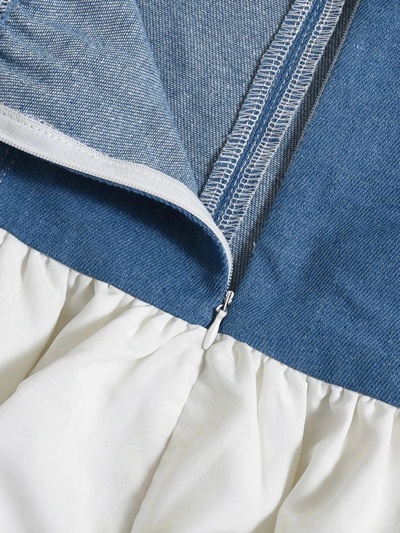 Halter Deep V-Neck Color Block Mini Dress