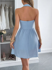 Halter Neck Summer Mini Dress