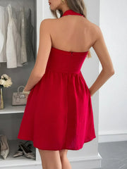Halter Neck Summer Mini Dress