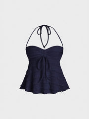 Halter Neck Sweetheart Neck Cami