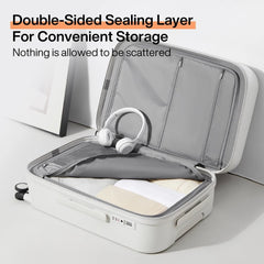 Hard Shell Carry-On Luggage with Cup Holder