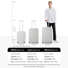Hard Shell Carry-On Luggage with Cup Holder