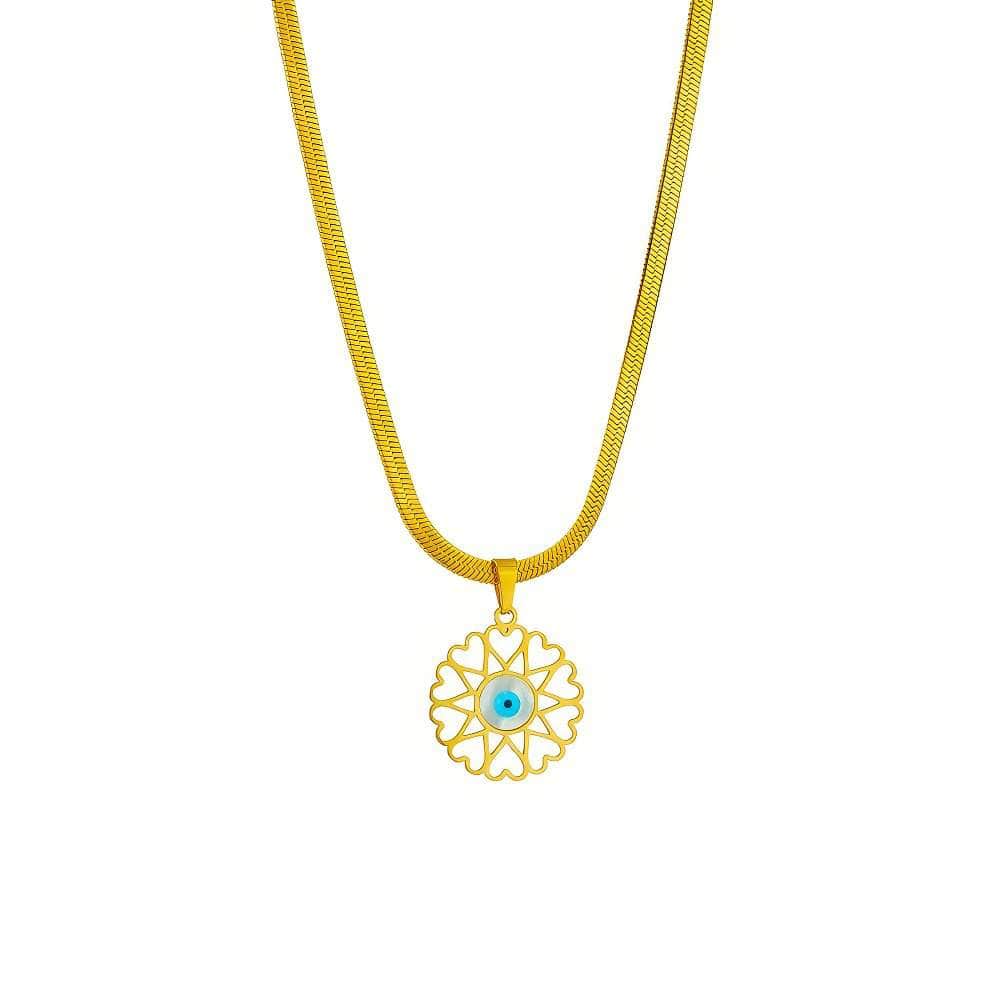 Heart Eye Shape Pendant Necklace N1908