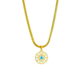 Heart Eye Shape Pendant Necklace N1908