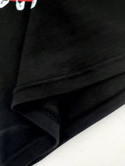 Heart Safety Pin Long Sleeve Crop T-Shirt