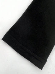 Heart Safety Pin Long Sleeve Crop T-Shirt