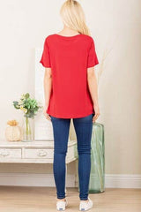 Heimish Full Size Leopard Lip Round Neck Short Sleeve T-Shirt Plus Size
