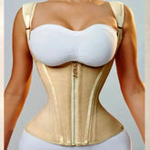 High Compression Full Body Shaper - Women's Waist Trainer Tank Apricot mesh / XXS