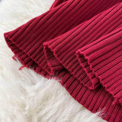 High Neck Knitted Sweater Slim Fit Dress