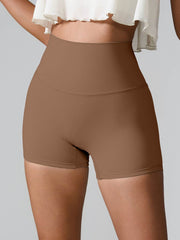 High Waist Active Shorts Chestnut / S
