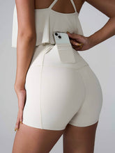 High Waist Active Shorts White / XL