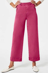 High Waist Jeans with Pockets Fuchsia Pink / 2XL