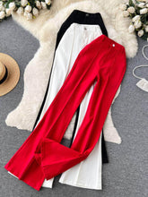 High Waist Pleated Seam Detailed Wide Leg Pants
