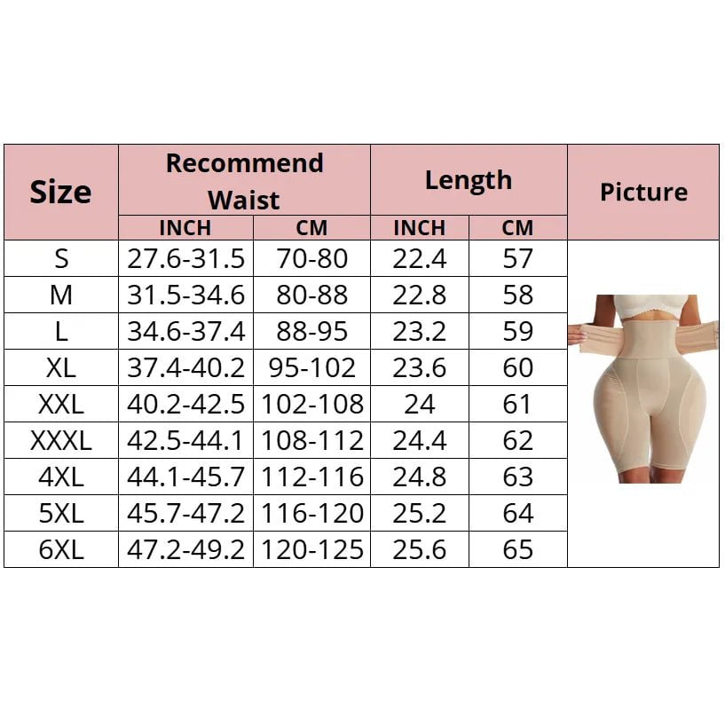 High Waist Trainer Body Shaper Padded Panty: Buttock Booty Hip Enhancer, Butt Shapers, Seamless Lift Up, Butt Lifter Control Panties