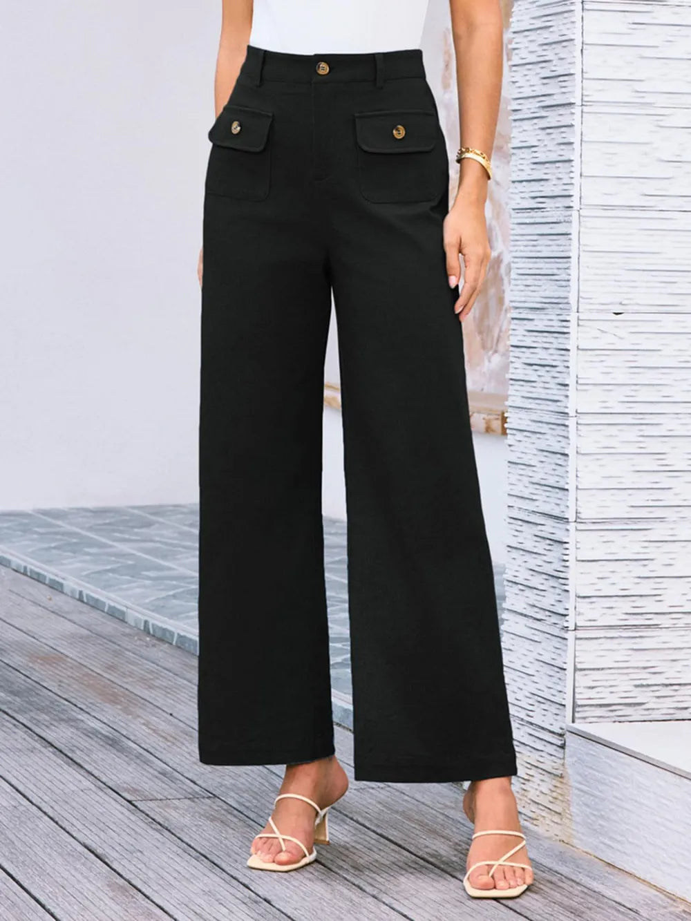 High Waist Wide Leg Pants