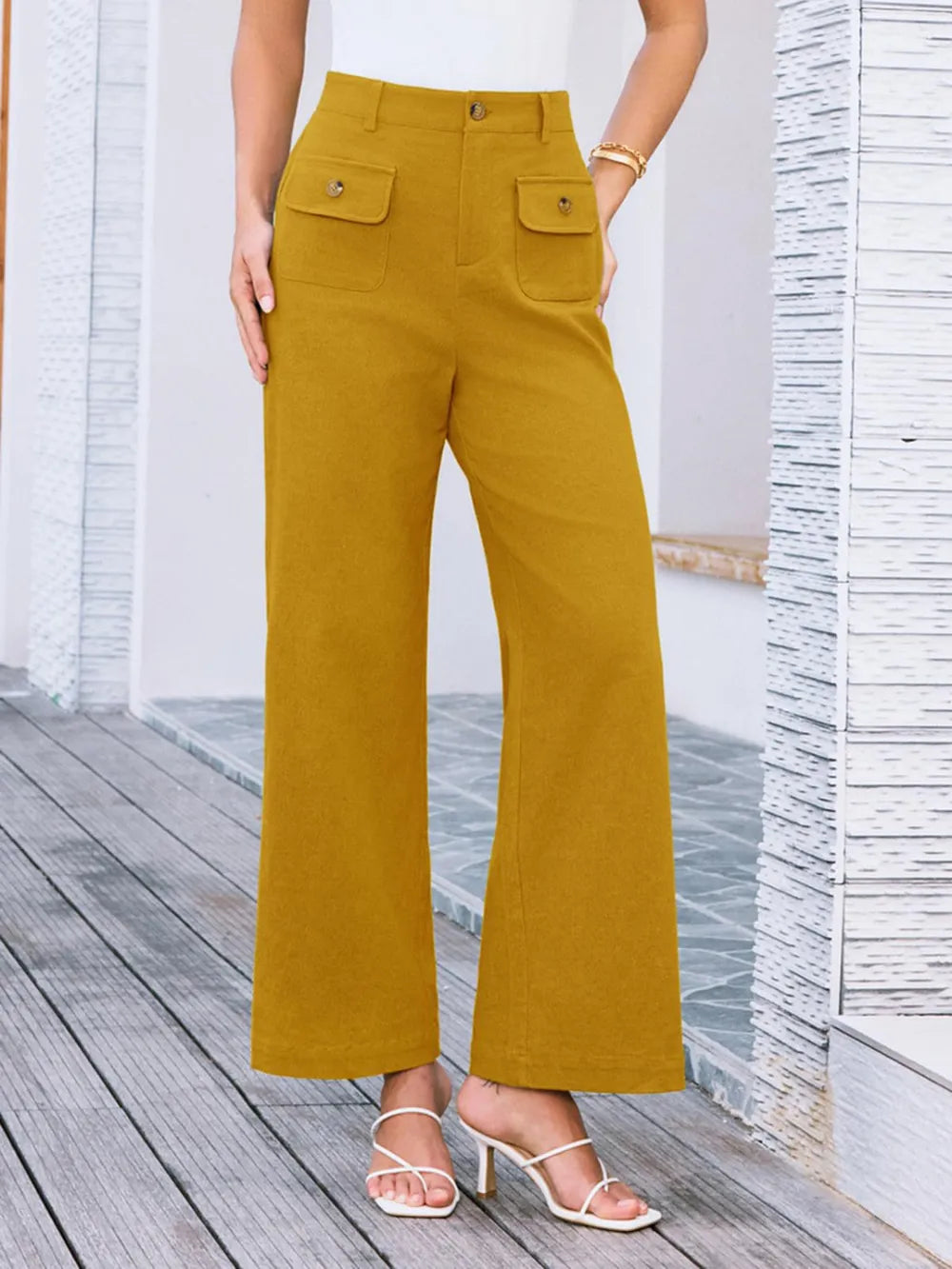 High Waist Wide Leg Pants