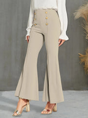 High Waisted Flare Pants Tan / S