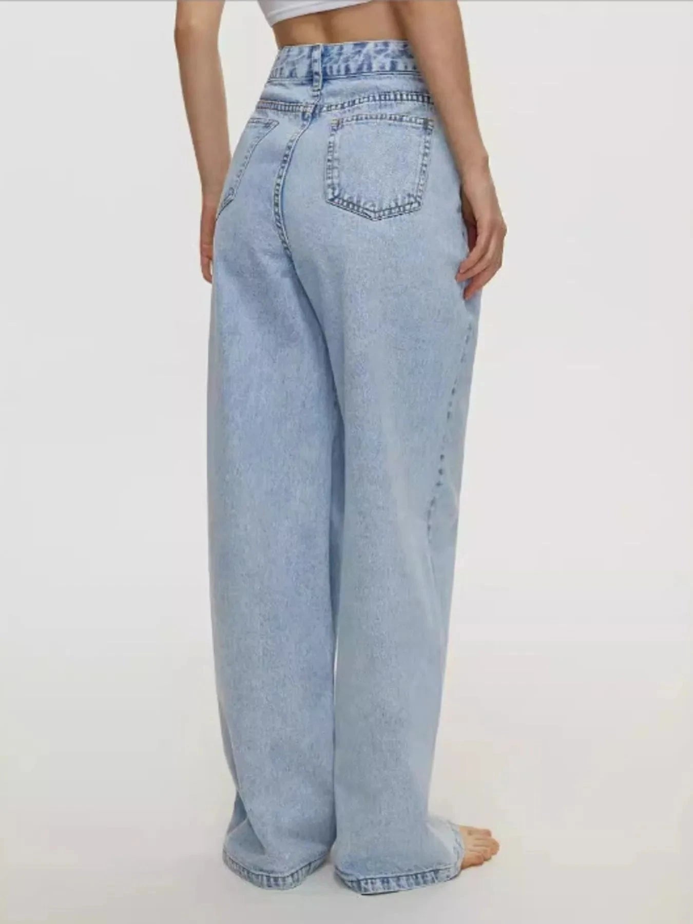 High-Waisted Wide Leg Jeans