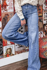 High-Waisted Wide Leg Jeans