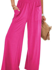 High-Waisted Wide Leg Pants with Pockets