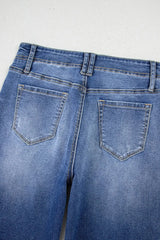 High-Waisted Wide-Leg Vintage Wash Jeans