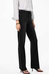 High-Waisted Wide-Leg Vintage Wash Jeans