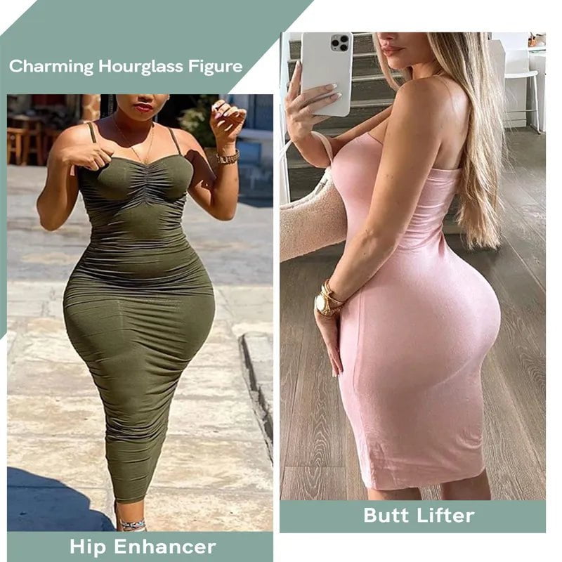 Hourglass Body Butt Lifter Control Panties - Shapewear with Foam Padded Hip Enhancer