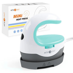 HTVRONT 2nd Gen Portable Mini Heat Press Machine - DIY Auto Easy Heating Transfer Iron On HTV for Clothes, Bags, Shoes, Hats, T-Shirts