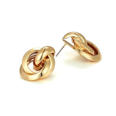 Intertwined Hoop Gold-Plated Earrings