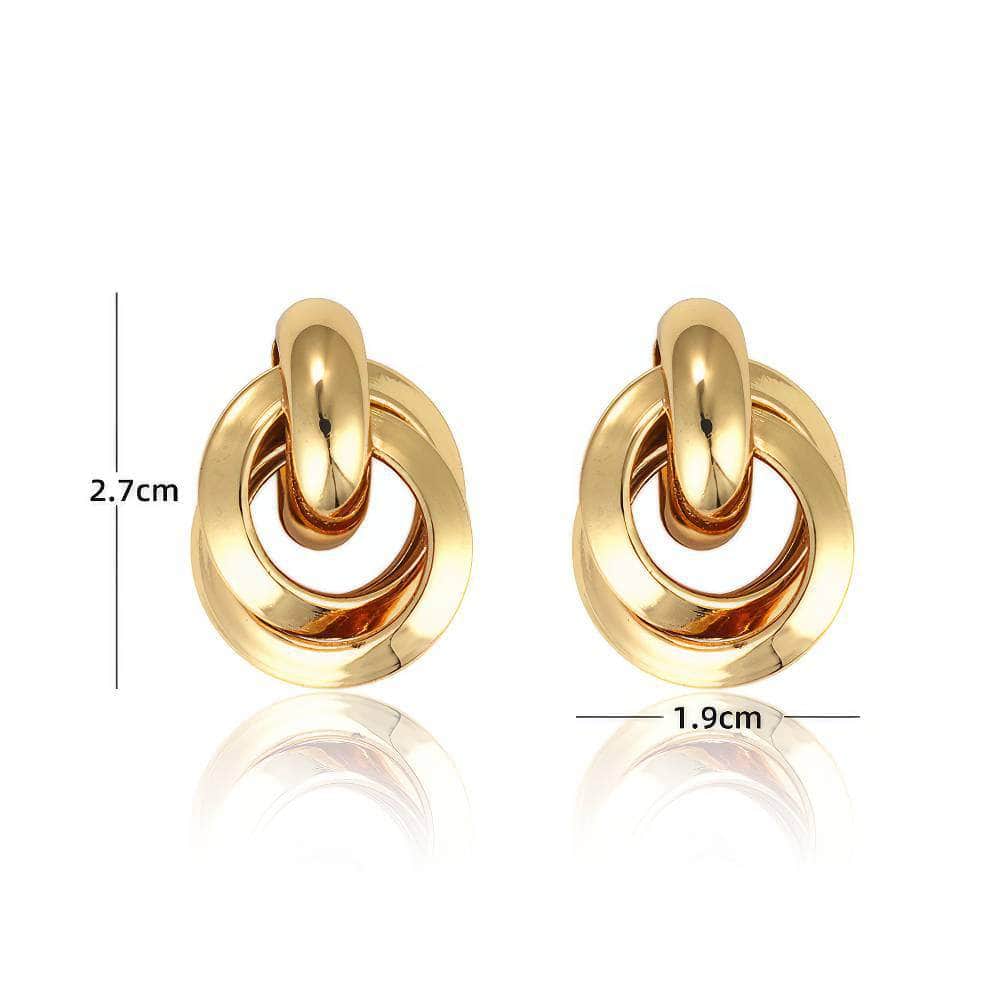 Intertwined Hoop Gold-Plated Earrings