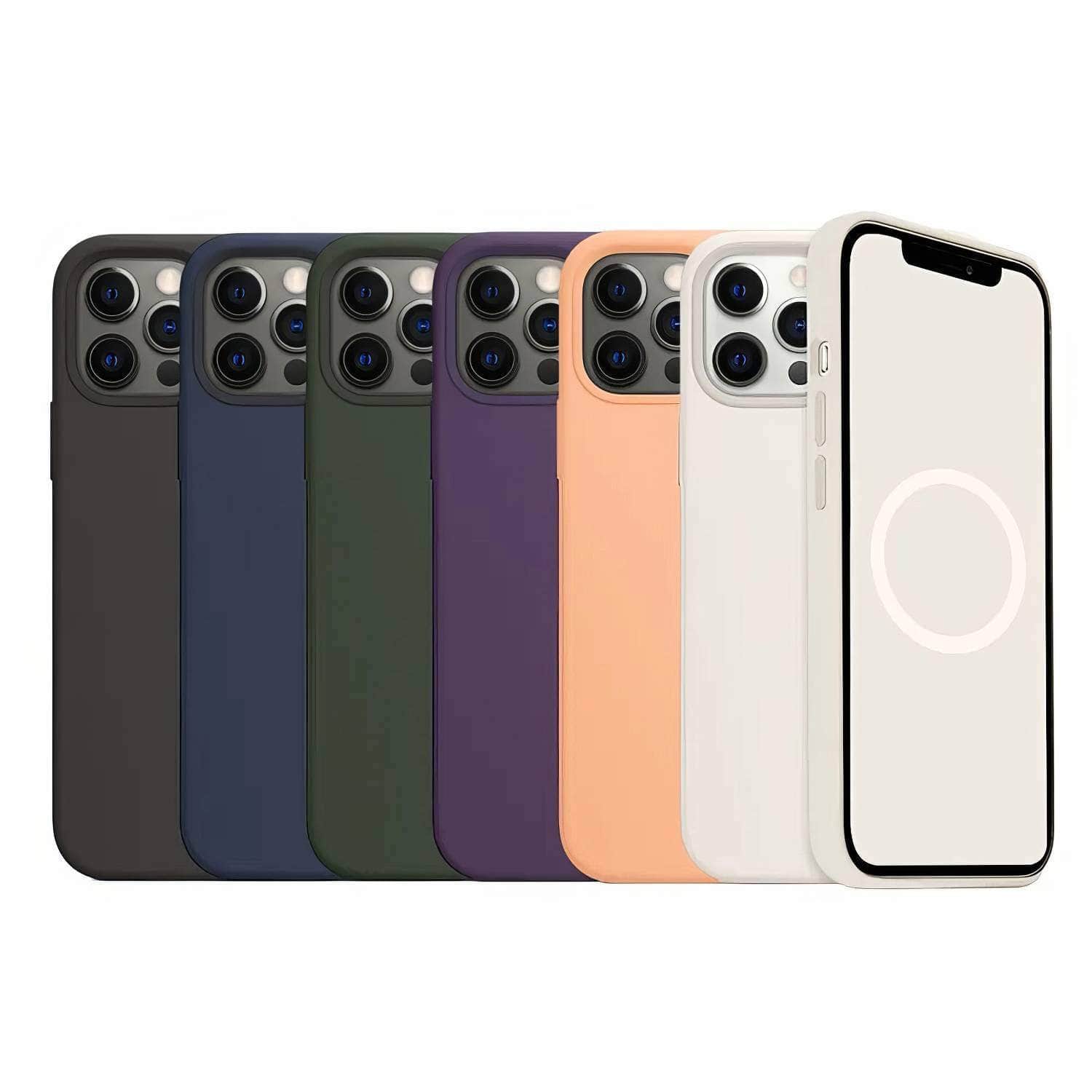 iPhone 12 Pro Max/12 Mini Liquid Silicone Case with MagSafe, Wireless Charging, and Drop Protection