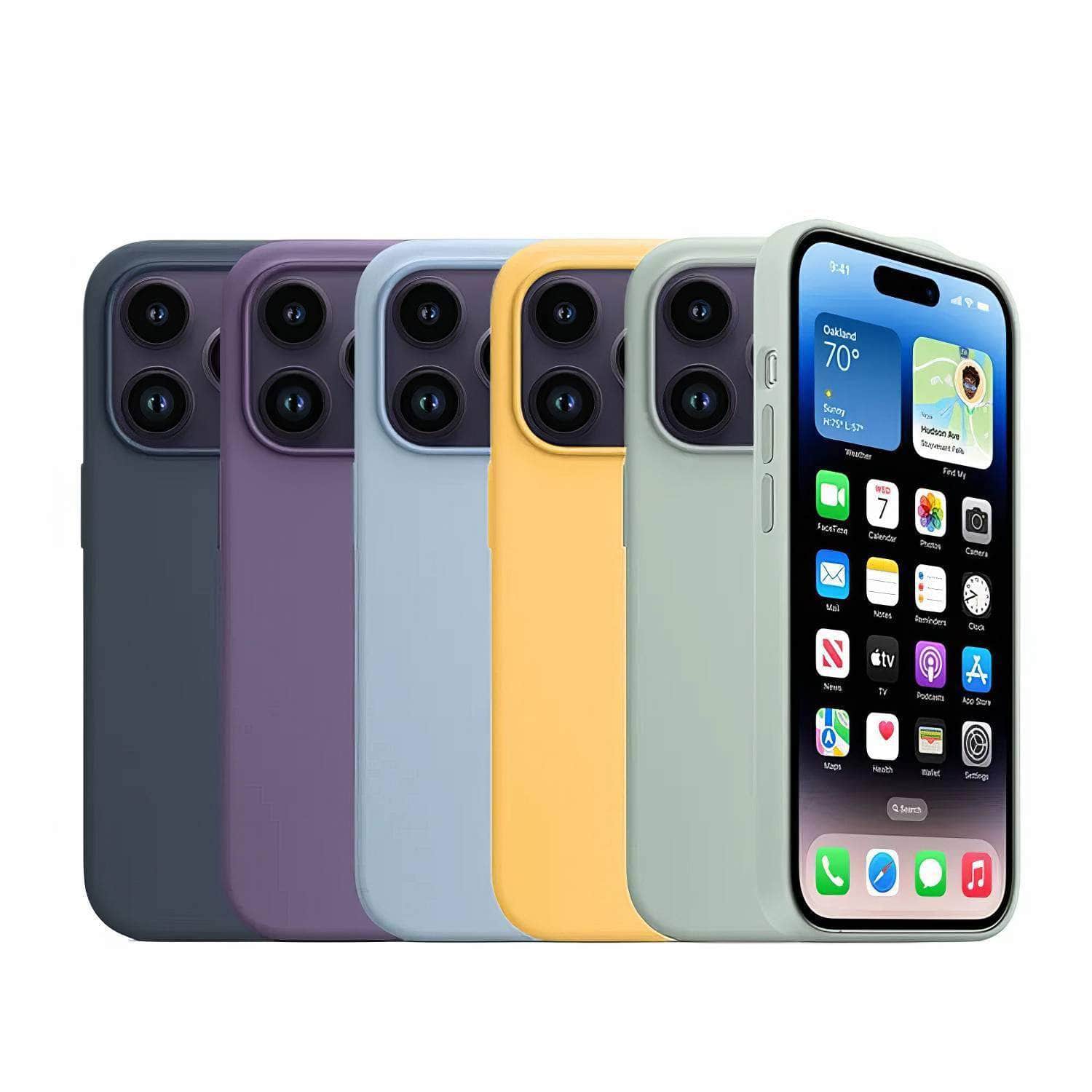 iPhone 14 Pro Max Original Apple Silicone Case with MagSafe - Wireless Magnetic Charging Cover for iPhone 14 Plus