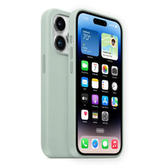 iPhone 14 Pro Max Original Apple Silicone Case with MagSafe - Wireless Magnetic Charging Cover for iPhone 14 Plus Succulent / for iphone14 (6.1")