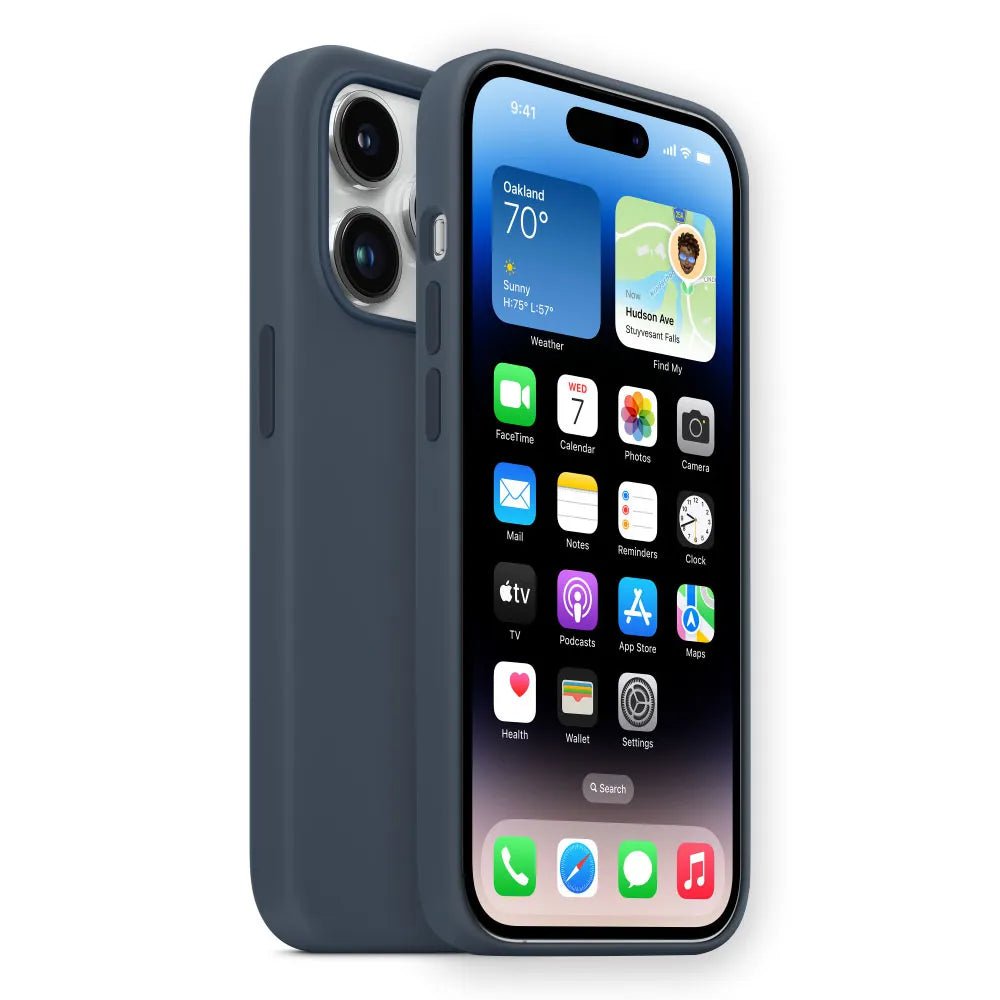 iPhone 14 Pro Max Silicone Case: MagSafe, Wireless Magnetic Charging Storm Blue / for iphone14 (6.1")