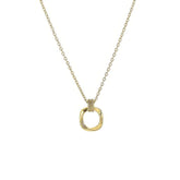 Irregular Square Pendant and Micro-inlaid Zircon Necklace N1213