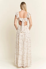 Jade By Jane Full Size Ruffle Sleeve Tiered Maxi Dress Plus Size