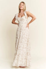 Jade By Jane Full Size Ruffle Sleeve Tiered Maxi Dress Plus Size
