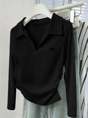 Johnny Collar Long Sleeve T-Shirt