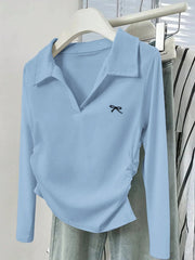 Johnny Collar Long Sleeve T-Shirt