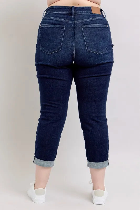 Judy Blue Full Size High Waist Boyfriend Jeans Plus Size