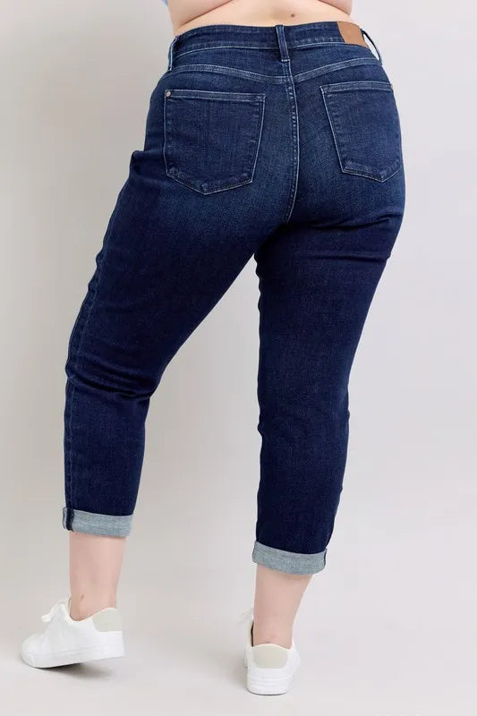 Judy Blue Full Size High Waist Boyfriend Jeans Plus Size