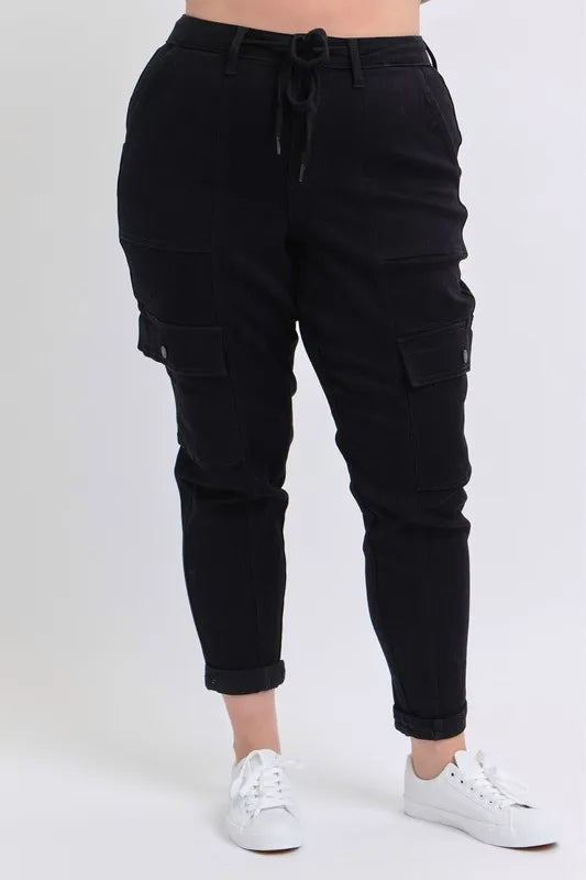 Judy Blue Full Size High Waist Cargo Cuffed Jogger Plus Size