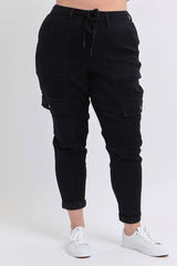 Judy Blue Full Size High Waist Cargo Cuffed Jogger Plus Size