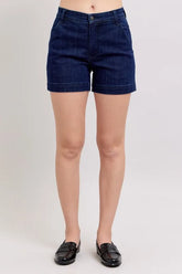 Judy Blue Full Size High Waist Denim Shorts Plus Size DK / S