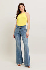 Judy Blue Full Size High-Waist Flare Denim Jeans with Front Seam Detail Plus Size
